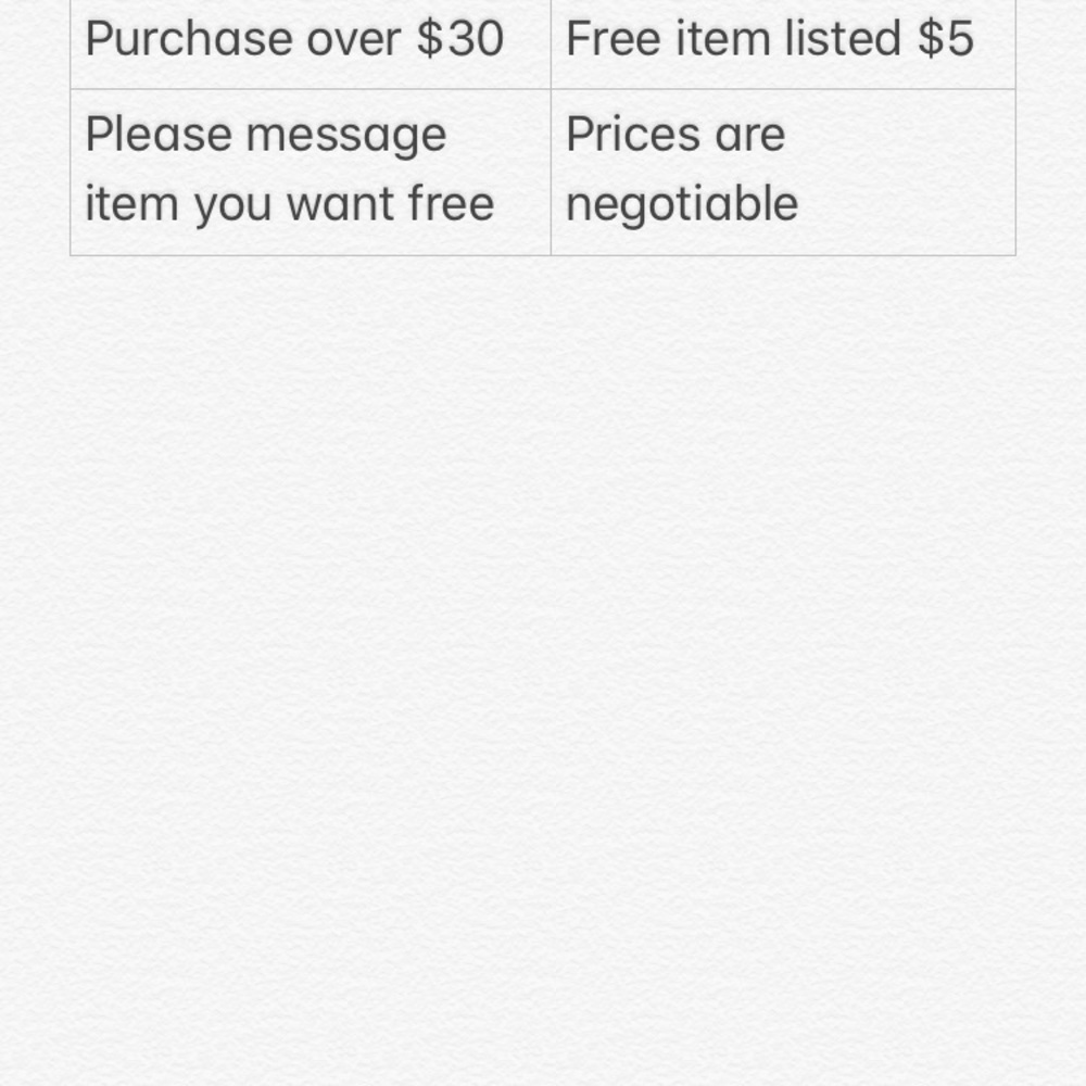 Purchase over $30 on my closet!